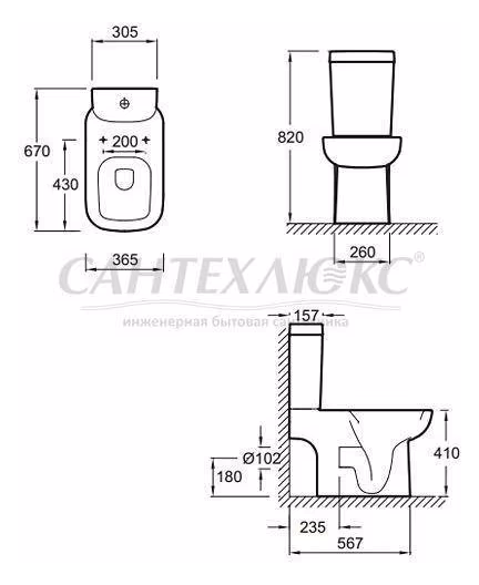Унитаз напольный Replay, 4973, Jacob Delafon