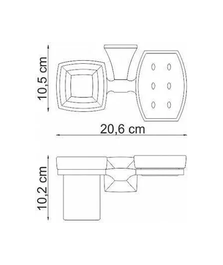 Держатель стакана и мыльницы WasserKraft Wern 2526