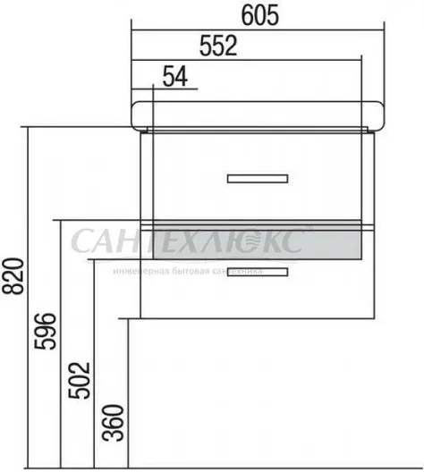 Тумба-умывальник "Америна 60" белая 1A135401AM01, Акватон
