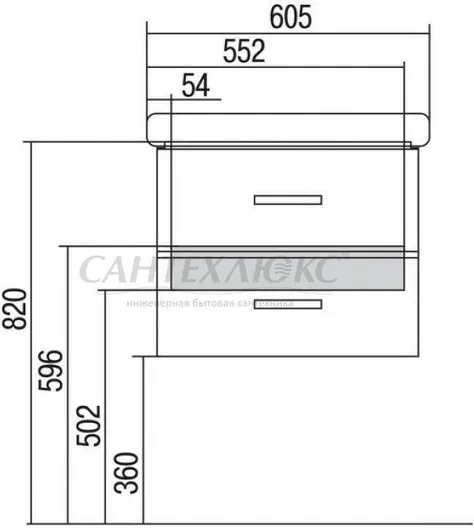 Тумба-умывальник "Америна 60" белая 1A135401AM01, Акватон