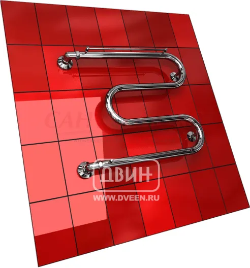 Полотенцесушитель "M" с полкой 60*50 1" , Двин