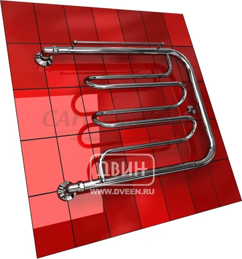 Полотенцесушитель водяной "Dw" 50*60 1" с полкой, Двин