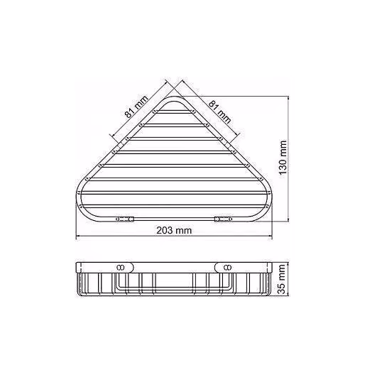 Полка угловая WasserKraft 733, хром
