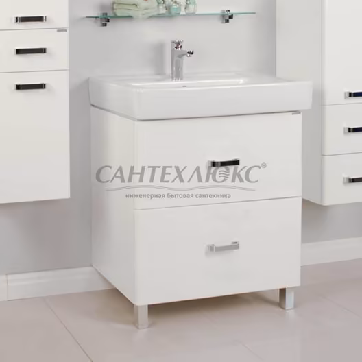Тумба-умывальник "Америна 80 Н", белая, 1A169401AM010, Акватон