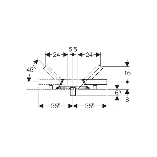 Монтажный элемент Geberit Duofix, 111.743.00.1, для душевого трапа