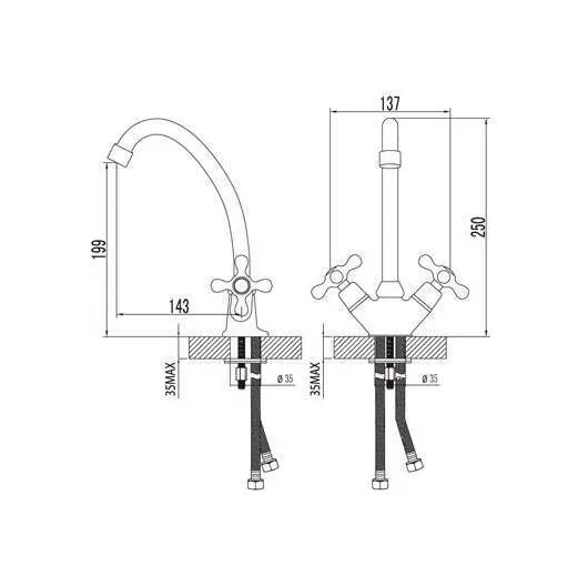 Смеситель Lemark Standard LM2104C для кухни