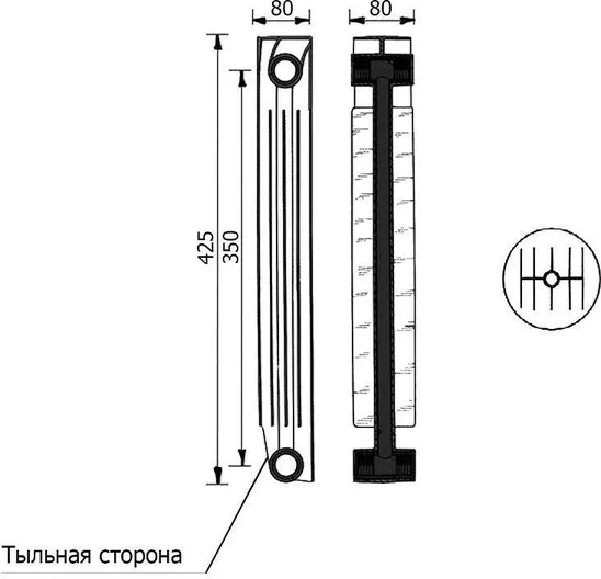 Радиатор биметаллический Global Style Extra 350, 10 секций