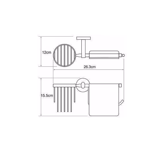 Держатель для туалетной бумаги и освежителя WasserKraft Rhein, 6259, хром