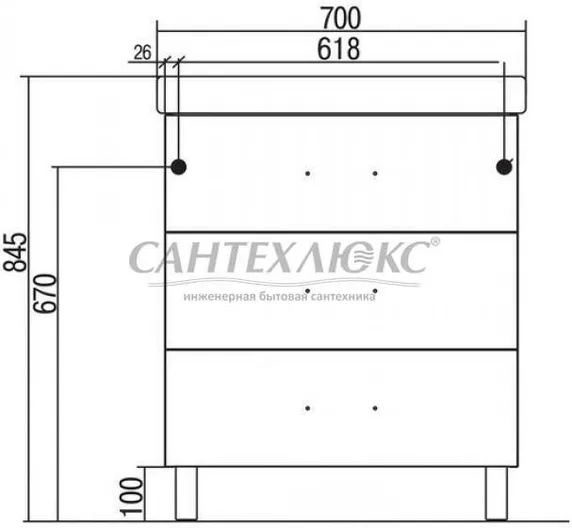 Тумба-умывальник "Америна 70 М", белая, 1A169001AM010, Акватон