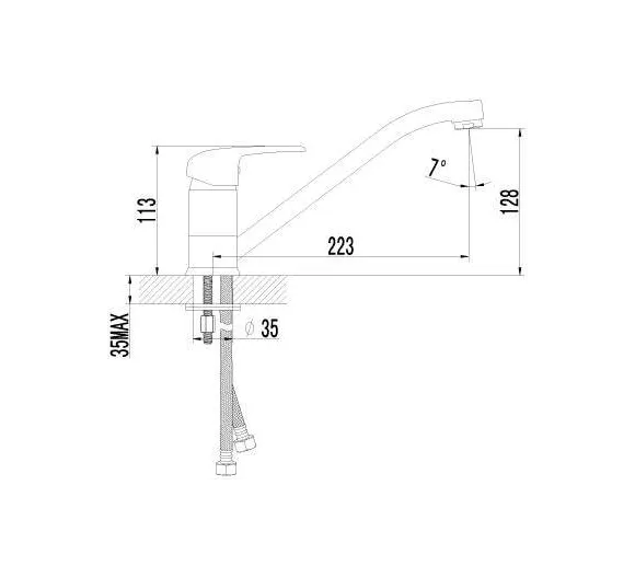 Смеситель Lemark Pramen LM3304C для кухни с поворотным изливом, хром