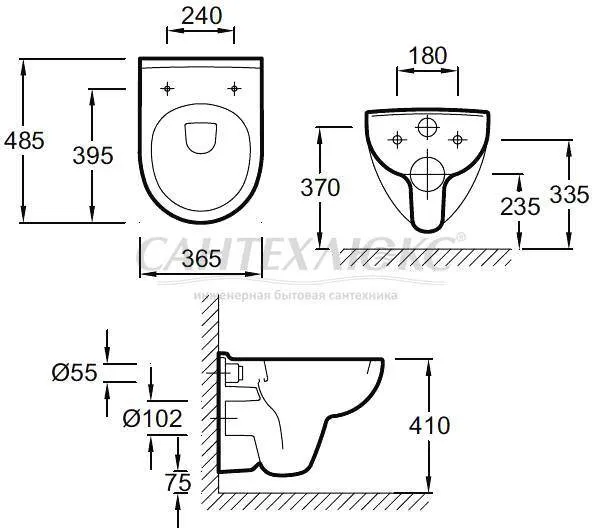 Унитаз Odeon Up подвесной, E4705-00, Jacob Delafon