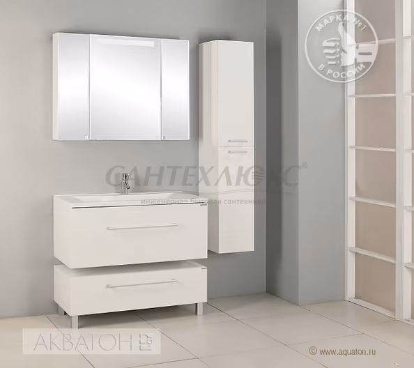 Тумба-умывальник "Мадрид 100М", 1A126901MA010, Акватон