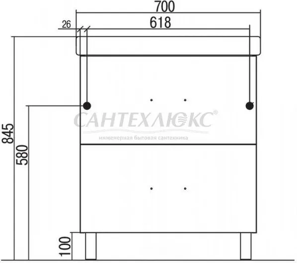 Тумба-умывальник "Америна 70 Н" Белая, 1A169301AM010, Акватон