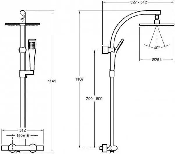 Душевая система Jacob Delafon Talan E11717RU-CP