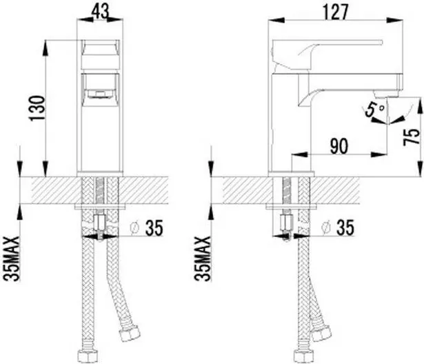 Смеситель Lemark Plus Grace LM1506С для умывальника монолитный, хром