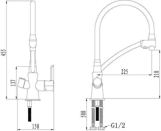 Смеситель Lemark Comfort LM3070C для кухни с подключением к фильтру с питьевой водой, хром