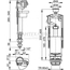 Арматура для сливного бачка, 1/2&quot;, металлический клапан, боковая подводка, Чехия, sa2000 k, Alcaplast