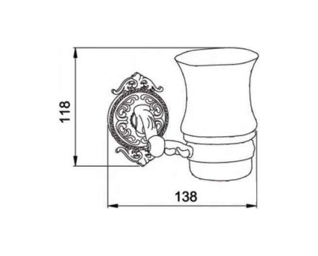 Стакан Hayta Gabriel Classic Bronze 13905-1/BRONZE, стекло к стене