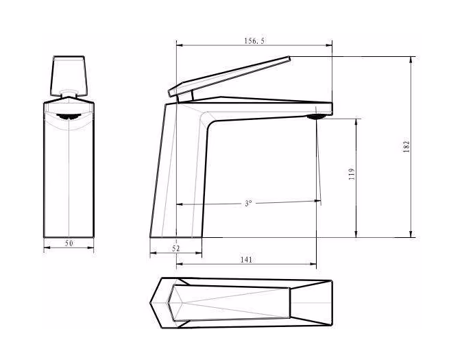 Смеситель для умывальника BOHEME VENTURO 381-W, белый+золото