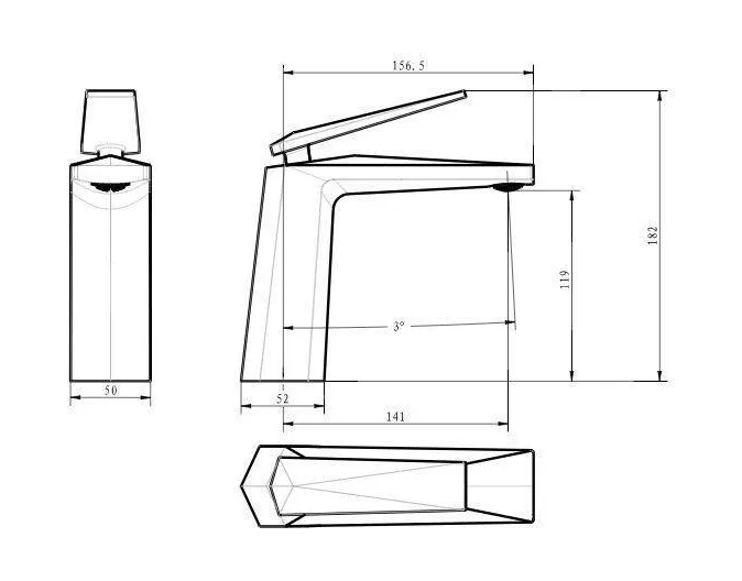 Смеситель для умывальника BOHEME VENTURO 381-W, белый+золото