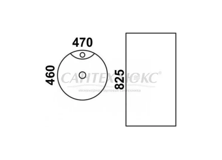 Раковина на пьедестале моноблок, 800-В135-1(7006), MELANA