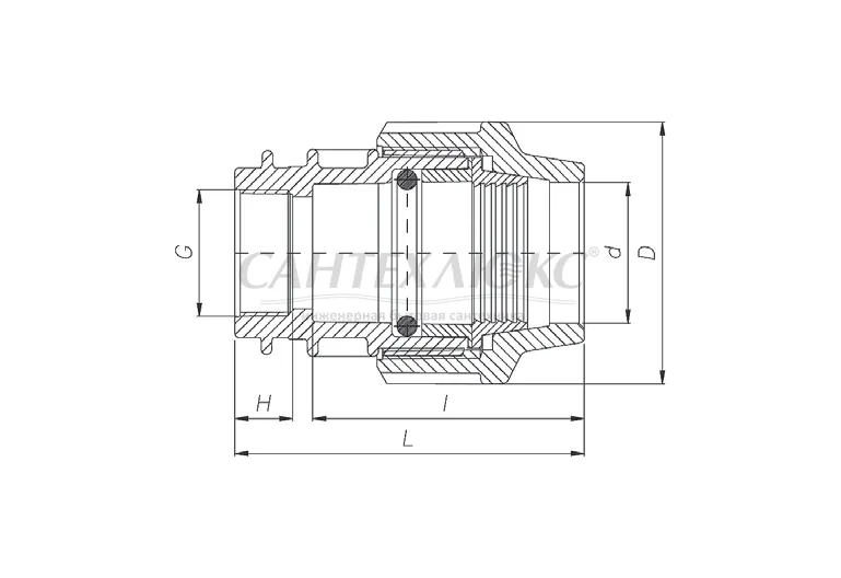 Муфта ВР 20*3/4 (ПНД), 52002034, Политэк