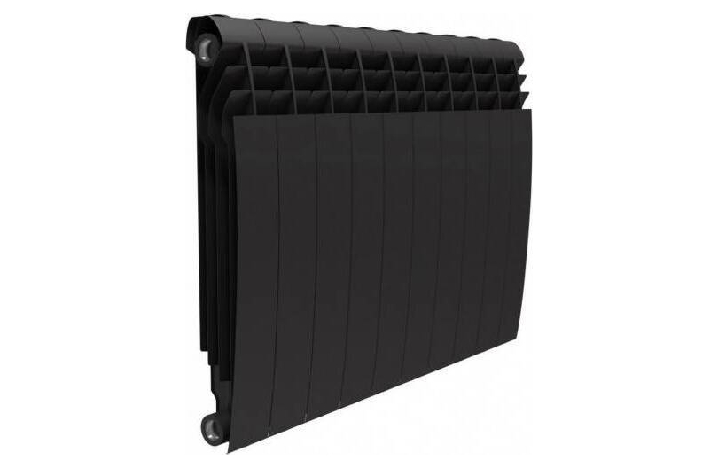 Радиатор биметаллический Royal Thermo BiLiner 500 10 секций, noir sable, черный