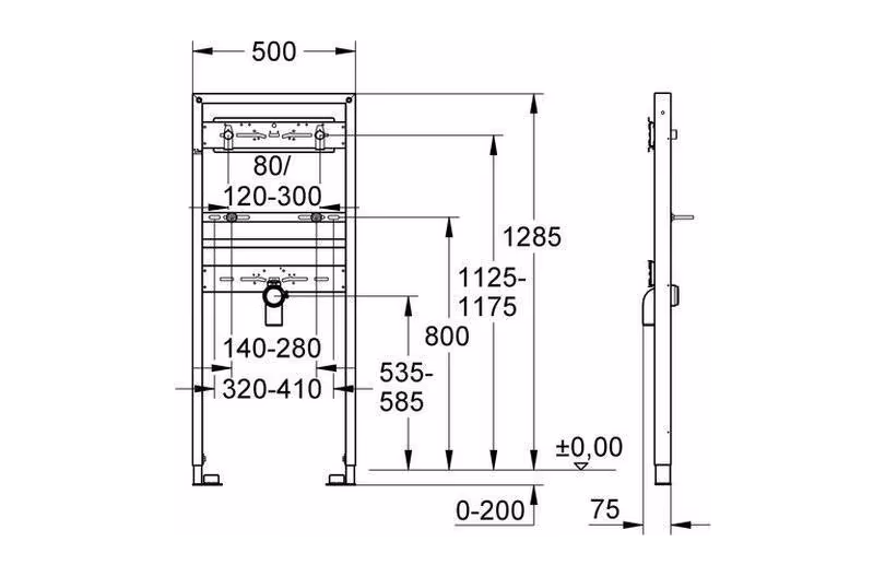 Инсталляция для раковины Grohe Rapid SL 38546000