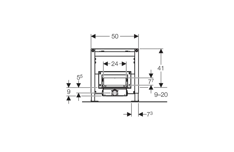 Монтажный элемент Geberit Duofix, 111.743.00.1, для душевого трапа