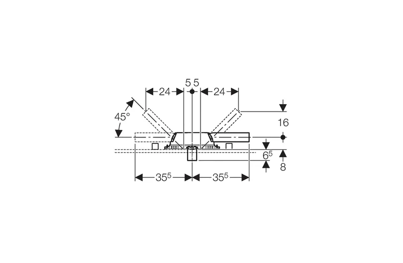 Монтажный элемент Geberit Duofix, 111.743.00.1, для душевого трапа