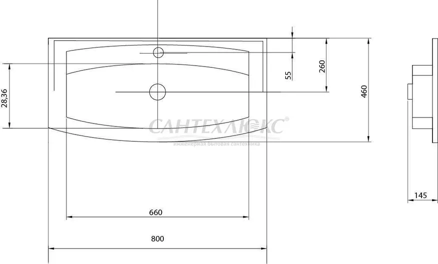 Раковина "Милан М" 800 белая, 1A70643KML010, Акватон