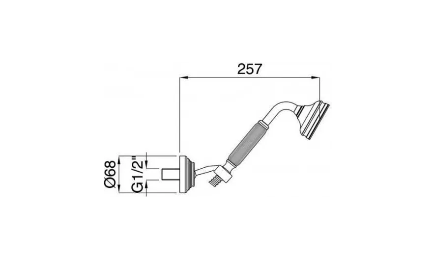 Ручной душ Cezares OLIMP, OLIMP-KD-01, со шлангом, 150 см и держателем, хром, металл