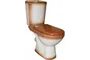 Унитаз-компакт ROSA "Рио", коричневый, декор