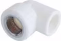Уголок ПОЛИТЭК, 9400002512, 25*1/2", комбинированный, внутренняя резьба, белый