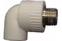 Уголок комбинированный, наружная резьба, 25*3/4, серый, 9410002534с, Политэк