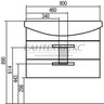 Тумба-умывальник "Ария 80 М", белая,1A140801AA010, Акватон