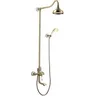 Душевой комплект Lemark Villa LM4862B со смесителем, лейкой и верхним душем, бронза